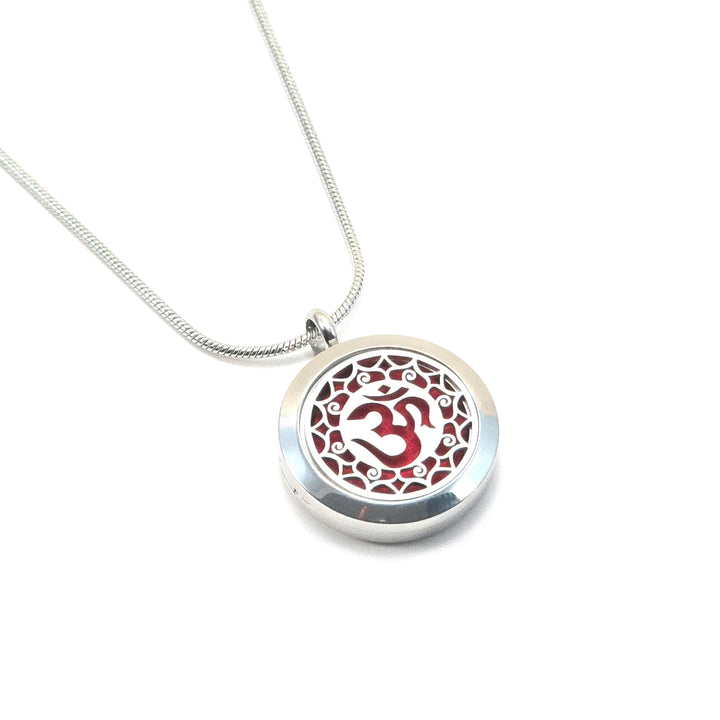 AUM (OM) Aromatherapy Locket 25mm - Earth Frequency Infused